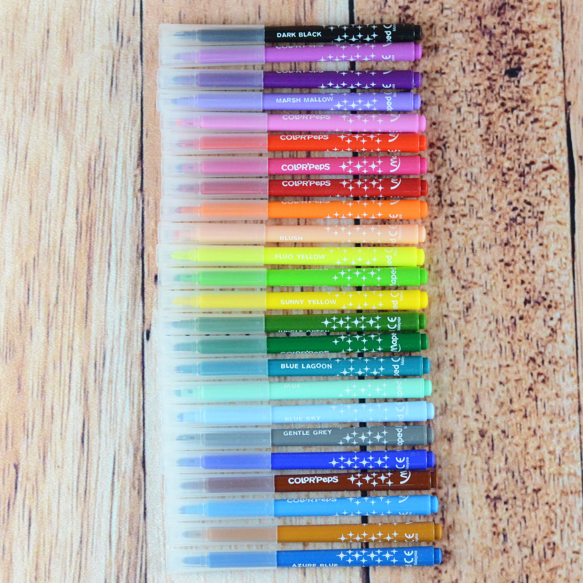 24 crayons feutres lavable (longue durée) de Maped – Amuzart