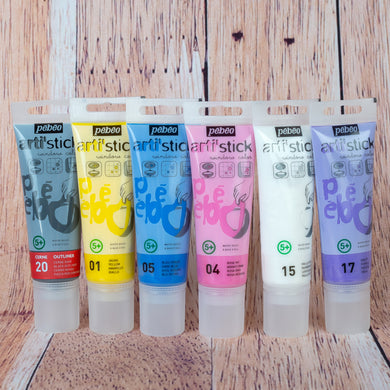 Arti'stick - tubes de 75 ml de peinture pour fenêtre pour enfant  - couleurs variées