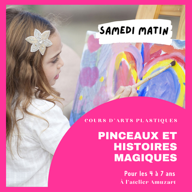 Pinceaux et histoires magiques | Cours d'arts plastiques | Enfants âgés entre 4 à 7 ans | Session printemps | Samedi matin