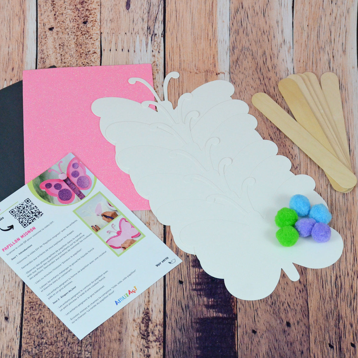 Kit en bois à peindre Papillon - Creatif Wood - Boutique BCD JEUX Kit en bois à peindre Papillon - Creatif Wood - Boutique BCD JEUX