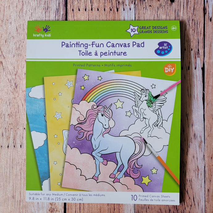 Tablette de 10 toiles pour garçon ou fille avec 10 dessins