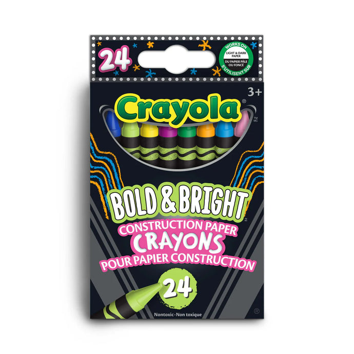 24 craies de cire pour papier construction de Crayola