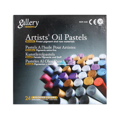 Boîte de 24 pastels à l'huile de couleur métallique