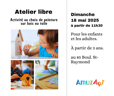 Atelier libre de peinture  | Dimanche | 18 mai 2025
