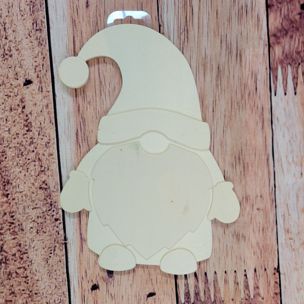 Découpe de gnome en bois naturel à peindre