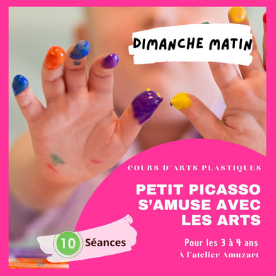 Petit Picasso s'amuse avec les arts I | Cours d'arts plastiques | Enfants âgés entre 3 à 4 ans | Session automne | Dimanche matin