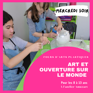Art et ouverture sur le monde I | Cours d'arts plastiques | Enfants âgés entre 8 à 13 ans | Session automne | Mercredi soir