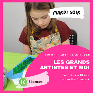 Les grands artistes canadiens et moi | Cours d'arts plastiques | Enfants âgés entre 7 à 10 ans | Session hiver | Mardi soir