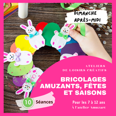 Bricolages amuzants, fêtes et saisons II | Ateliers de loisirs créatifs | Enfants âgés entre 7 à 12 ans | Session hiver | Dimanche après-midi