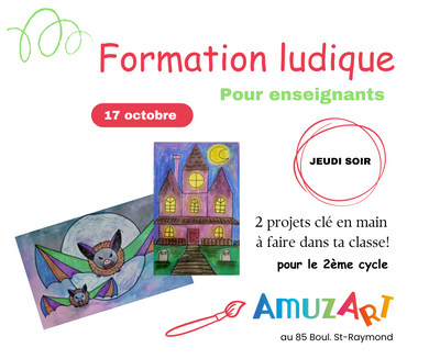 Formation ludique pour les enseignants | Jeudi soir | 17 octobre 2024 à 18h30