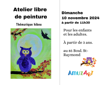 Atelier de peinture en famille | 10 novembre 2024