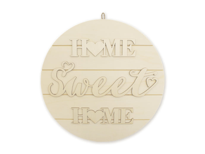 Décoration murale à peindre en bois avec message