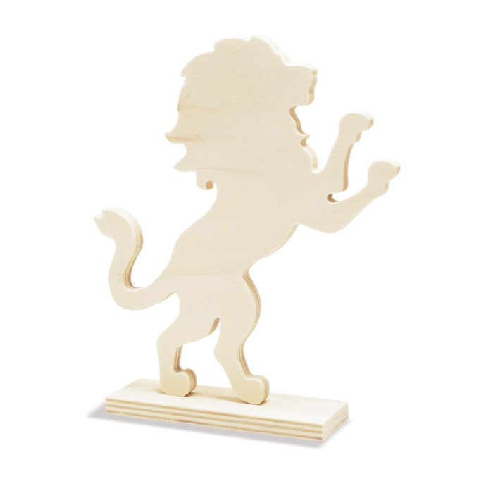 Lion debout en bois naturel à peindre