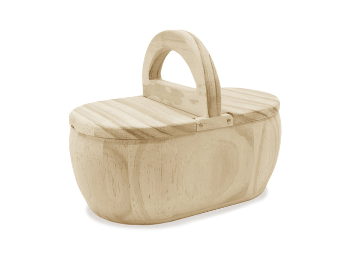 Petit panier en bois naturel à peindre