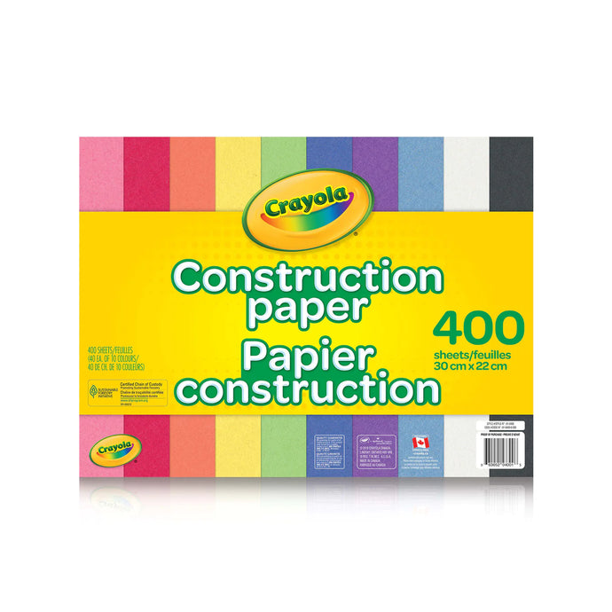 Paquet de 400 feuilles de papier construction de marque Crayola