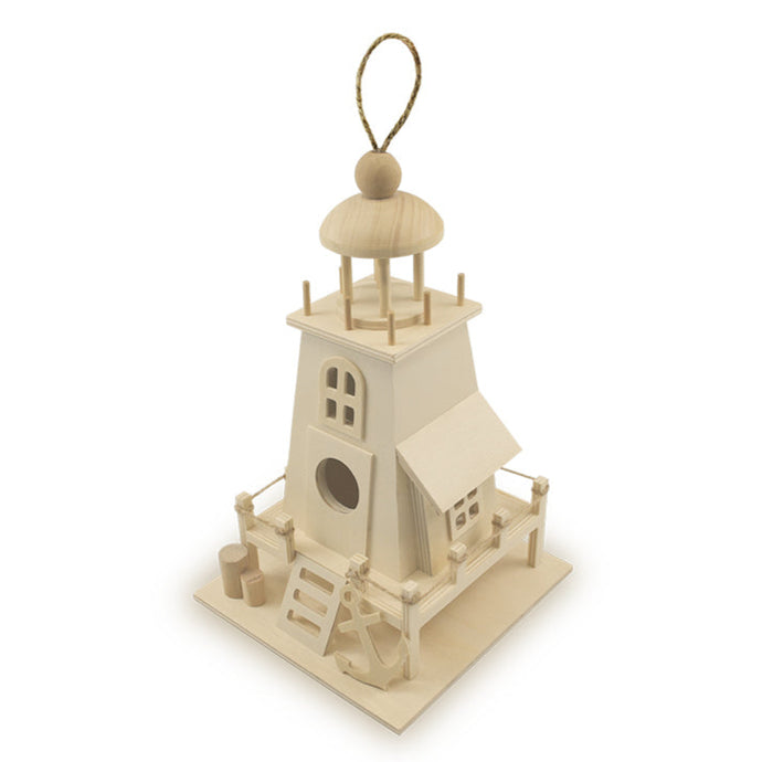 Phare 3D en bois naturel à peindre