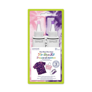 Kit de 2 bouteilles de teinture tie-dye (couleurs variées)