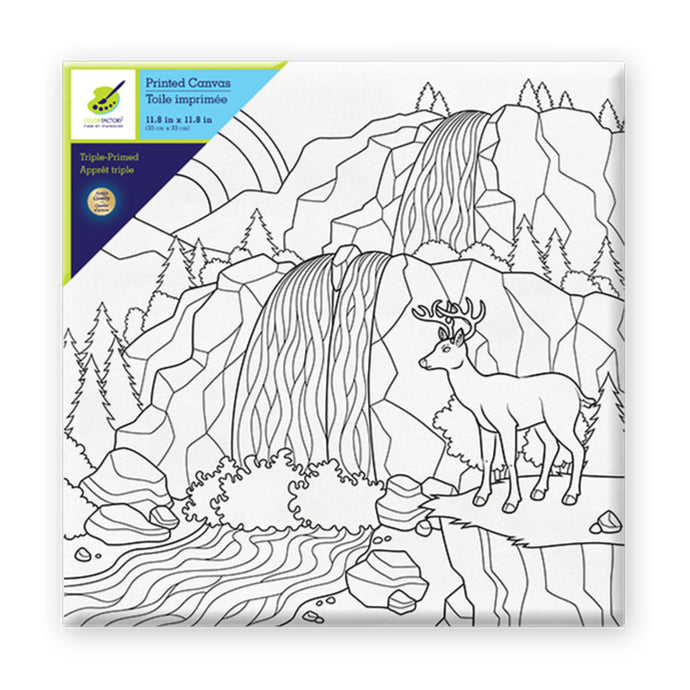 Toile pré-dessinée de cerf pour peinture acrylique