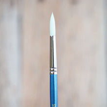 Charger l&#39;image dans la galerie, Pinceaux en poils synthétiques (taklon blanc) avec un manche court - tailles variées