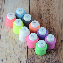 Charger l&#39;image dans la galerie, 10 petits pots de peinture lavable (gouache) couleurs néons