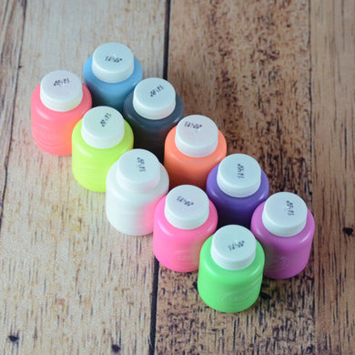 10 petits pots de peinture lavable (gouache) couleurs néons