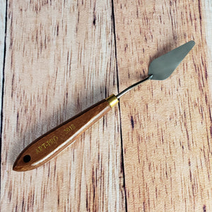 Couteaux à peindre d'artiste en métal avec manche en bois