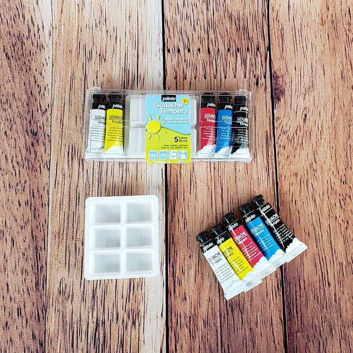 Petite boîte de 5 tubes de gouache (5 X 10 ml)