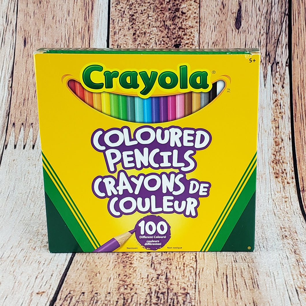 100 crayons de couleur en bois taillés