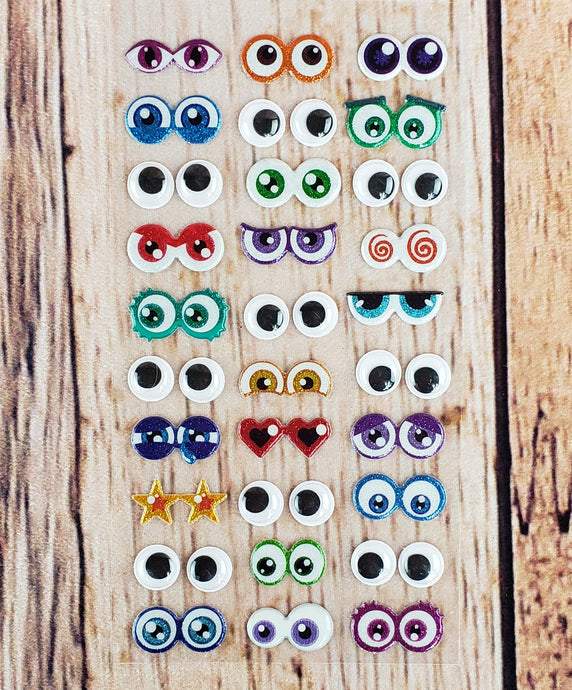 Autocollants pairs de yeux amusants