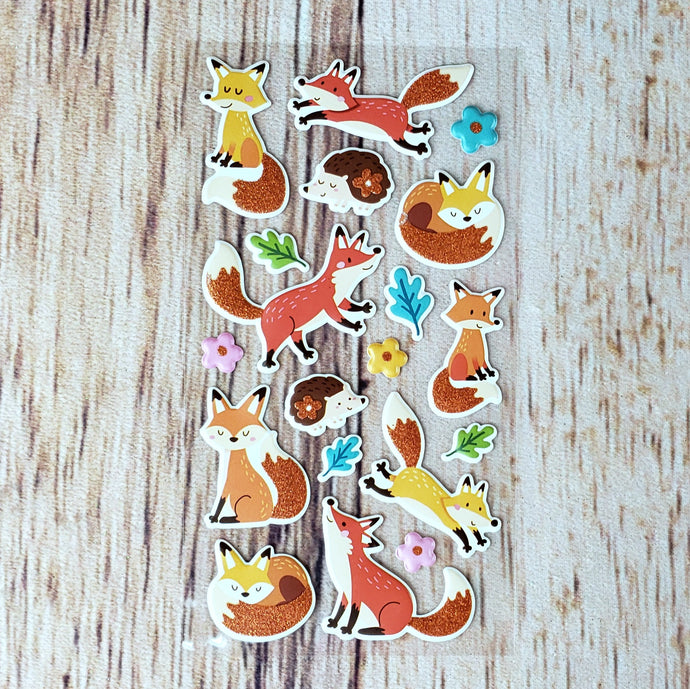 Autocollants de petits renards