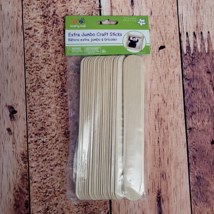 Paquet de 25 bâtons de bois jumbo