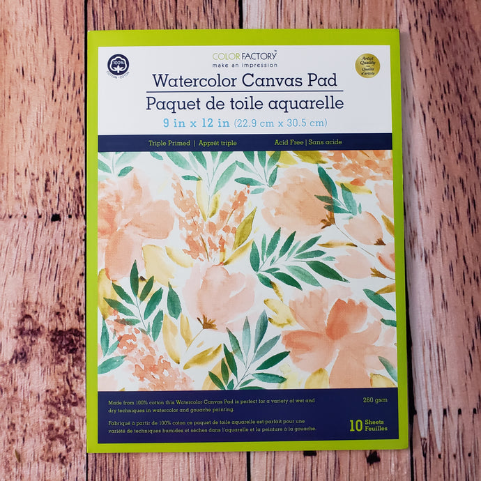 Tablette de toiles pour aquarelle et gouache (10 feuilles de canvas)