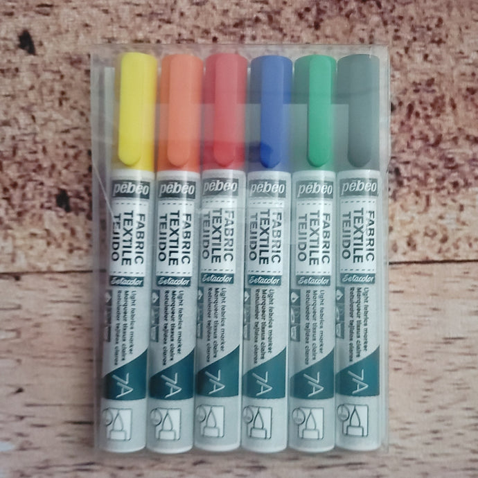 6 marqueurs à tissus clairs 7A