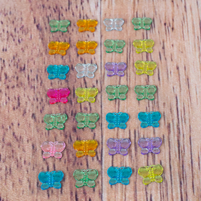 Pierres de rhin en forme de papillon (autocollants)