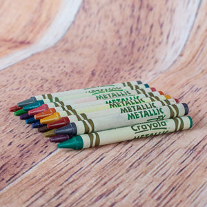 16 craies de cire couleurs métalliques brillantes de Crayola