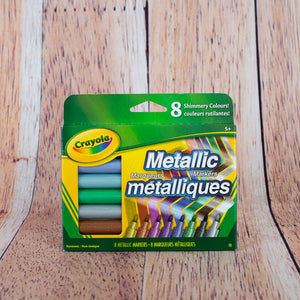 8 Crayons feutres couleurs métalliques de Crayola