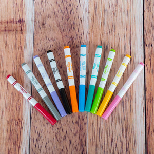 10 crayons feutres pour tissus à trait fin Crayola