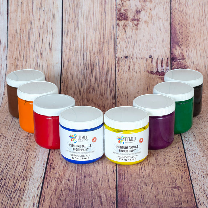 Peinture tactile - couleurs variées (gouache pour touts-petits)