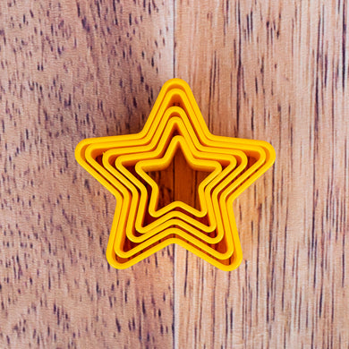 5 emporte-pièces en forme d'étoile en plastique