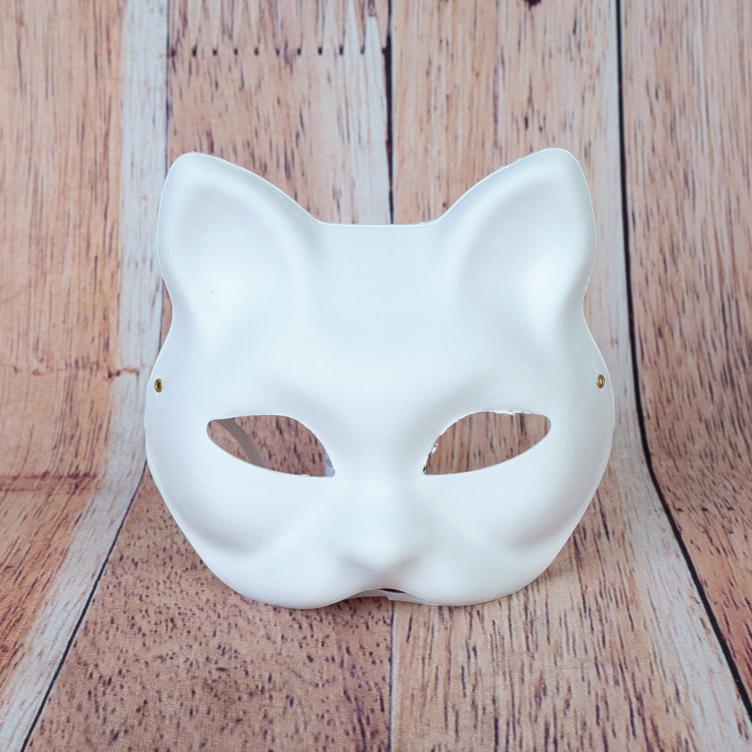 Masque de chat en carton à peindre