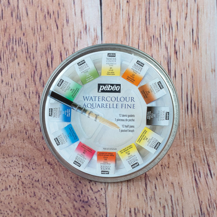 Ensemble de peinture aquarelle fine (12 couleurs)
