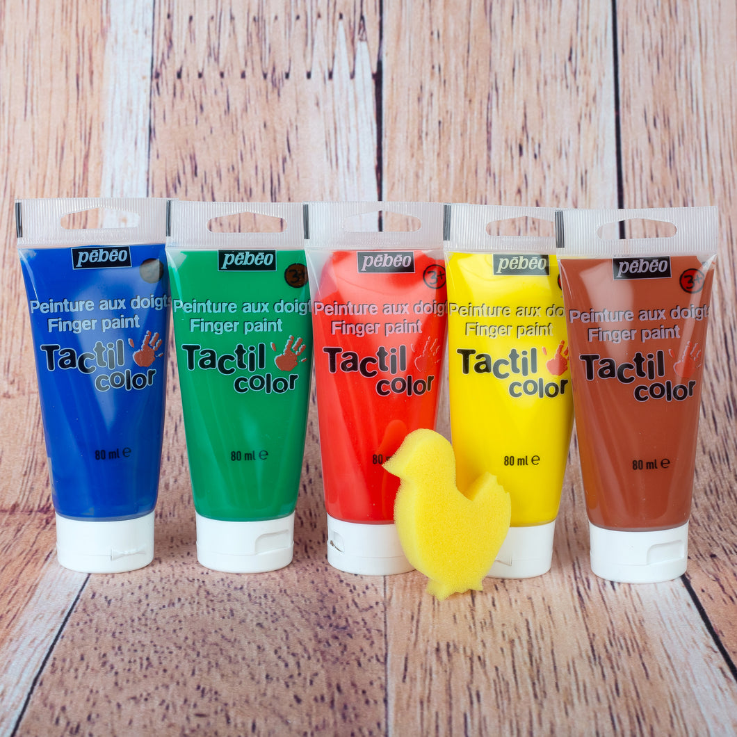 6 tubes de peinture tactile (80 ml)