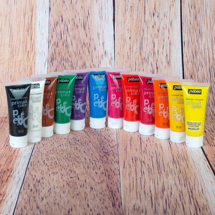 12 petits tubes de gouache (12 X 20 ml)