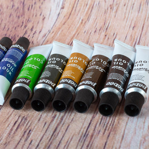 12 petits tubes de peinture à l'huile de marque Pébéo