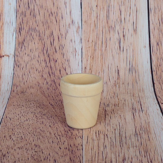 Petit pot de fleurs en bois à peindre