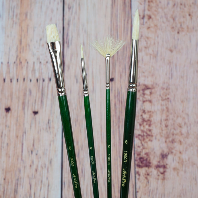 Pinceaux en soie de porc à manche long