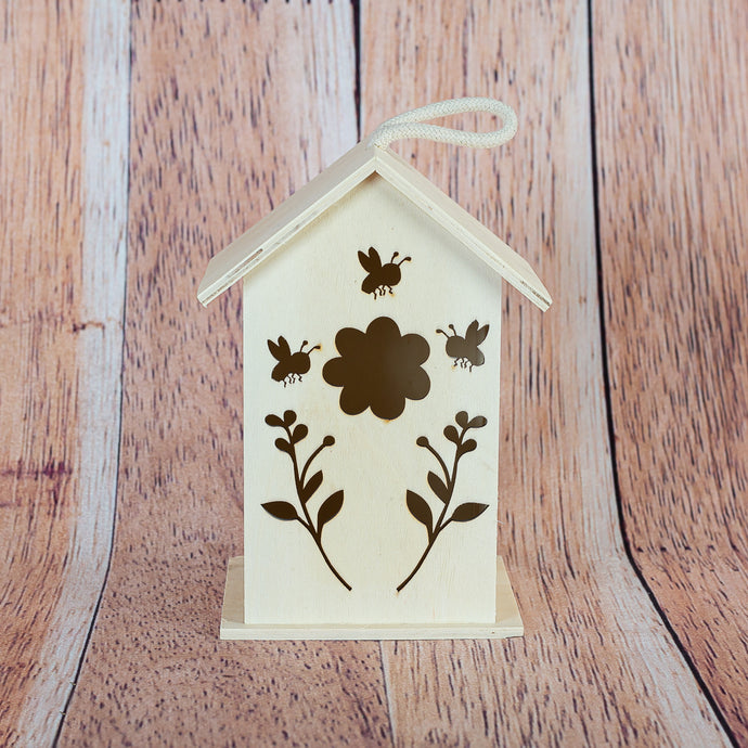 Cabane à oiseaux décorative à peindre