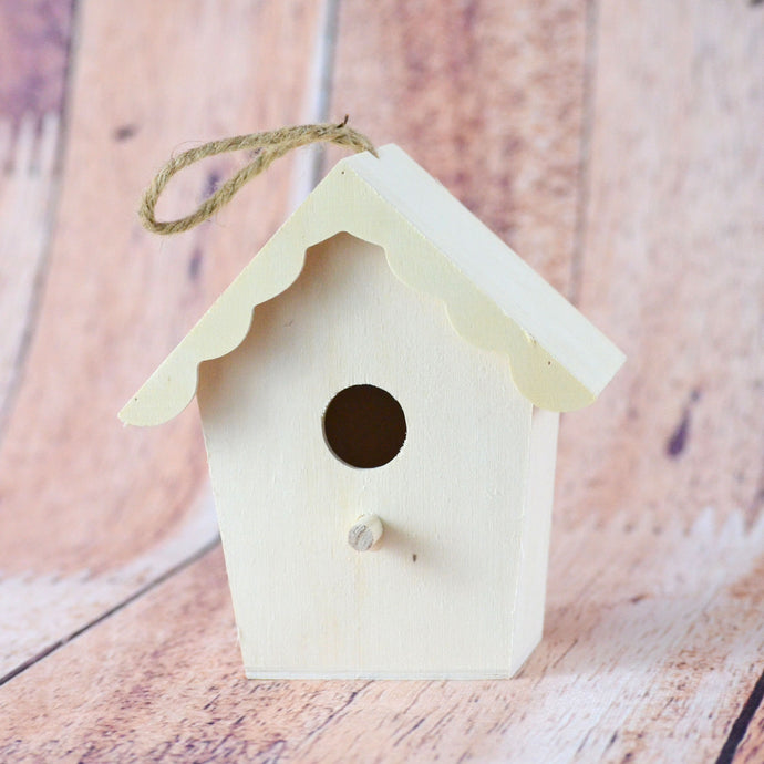 Petite cabane à oiseaux décorative à peindre