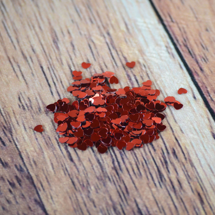 Paillettes en forme de coeur