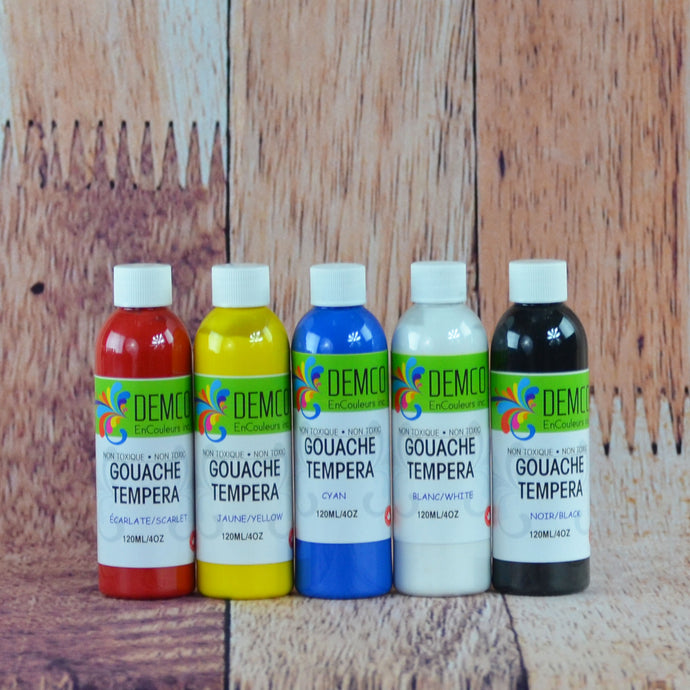 Gouache couleurs variées - Petit format de 120 ml